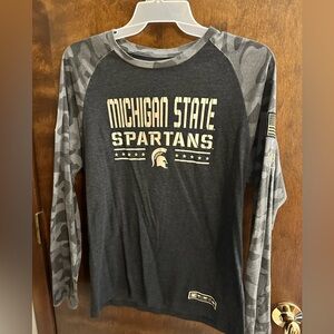 Men’s XL Long Sleeve Military Gray/Camo T-Shirt